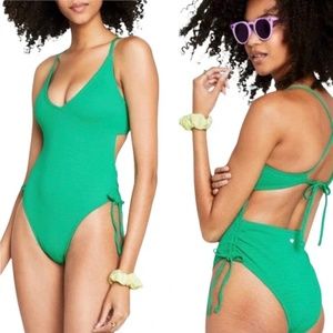 Stoney Clover Lane Cheeky High Leg One Piece Swimsuit Size Medium (8/10)